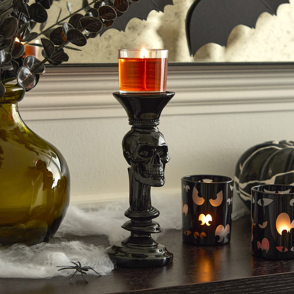 halloween candles and candle holders
