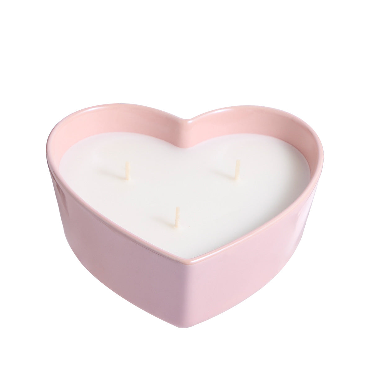 Iced Snowberries Heart shaped ceramic jar candle with white wax.
