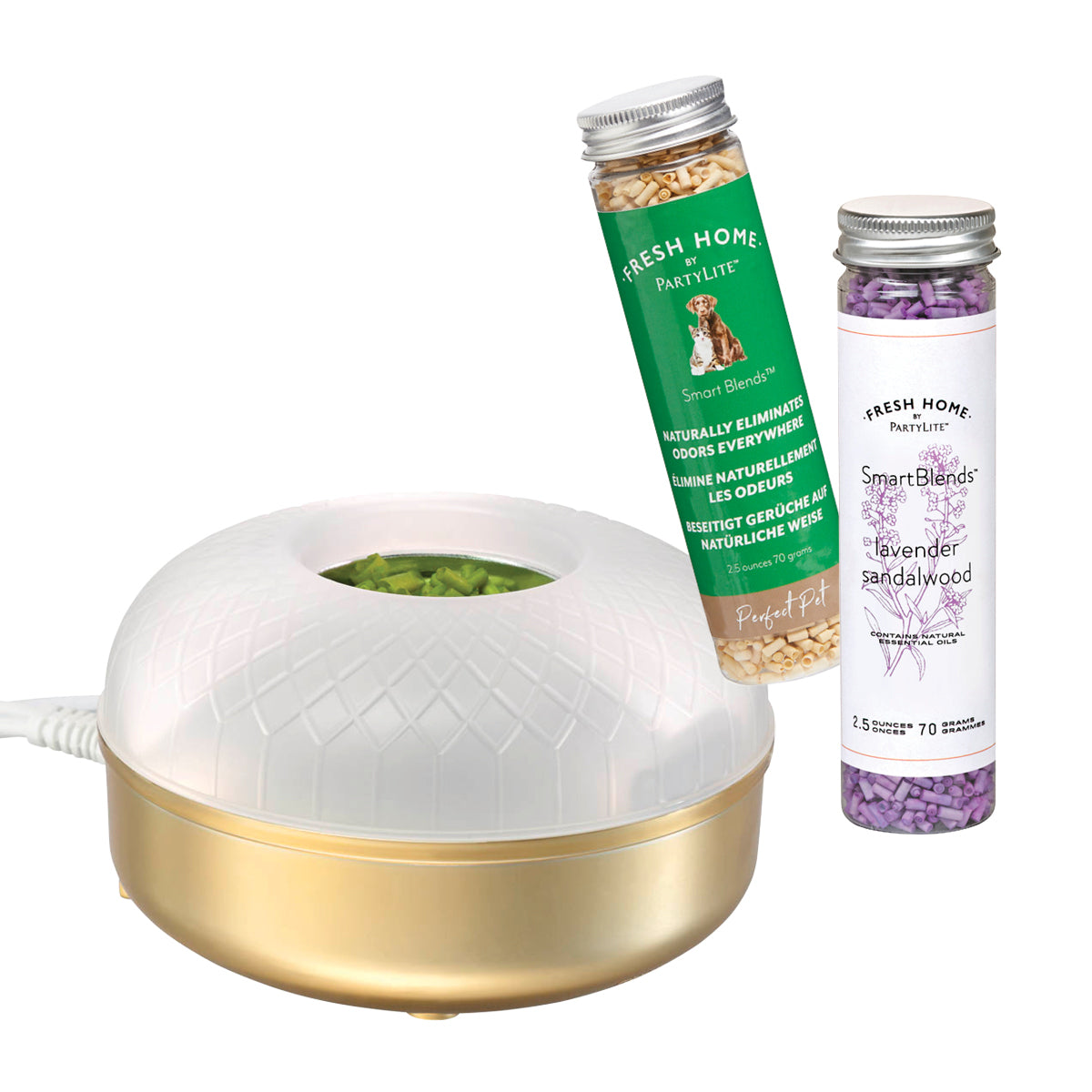 SmartBlends plug-in warmer with 2 bottles of smartblends.