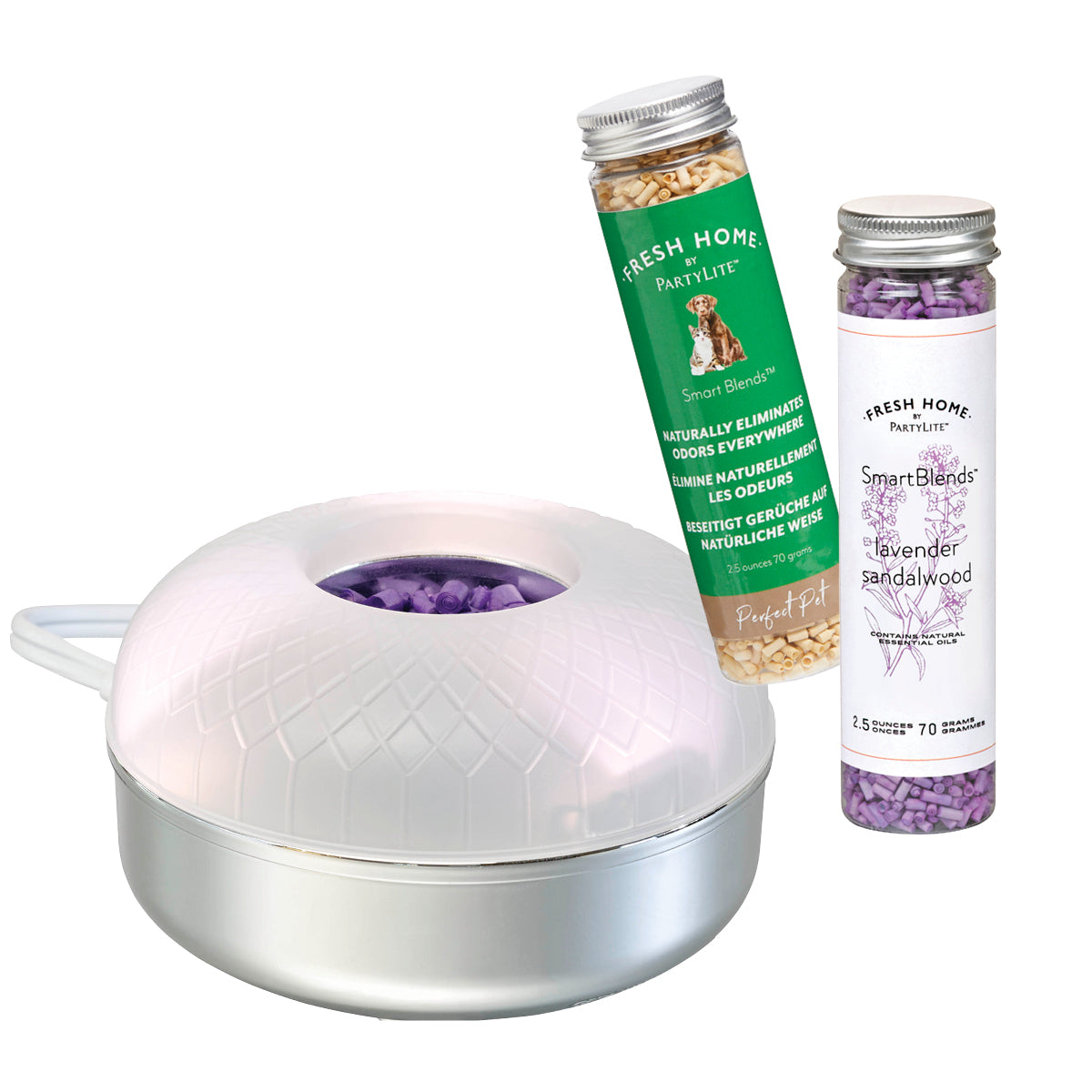 SmartBlends plug-in warmer with 2 bottles of smartblends.