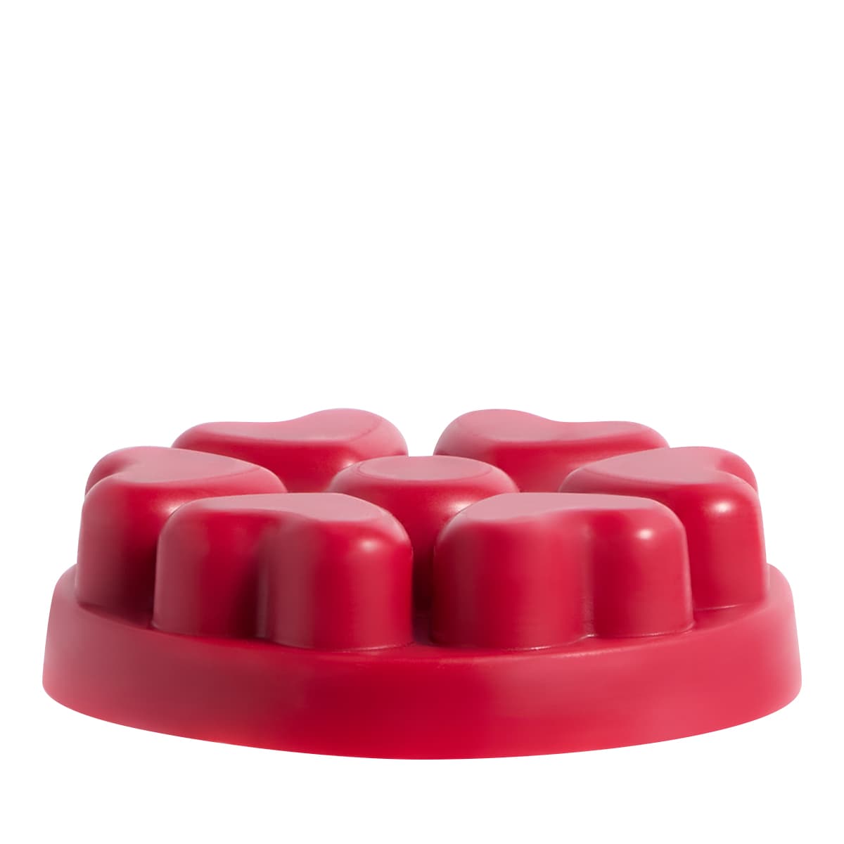 Cinnamon & Bayberry heart shaped wax melts against a white background.