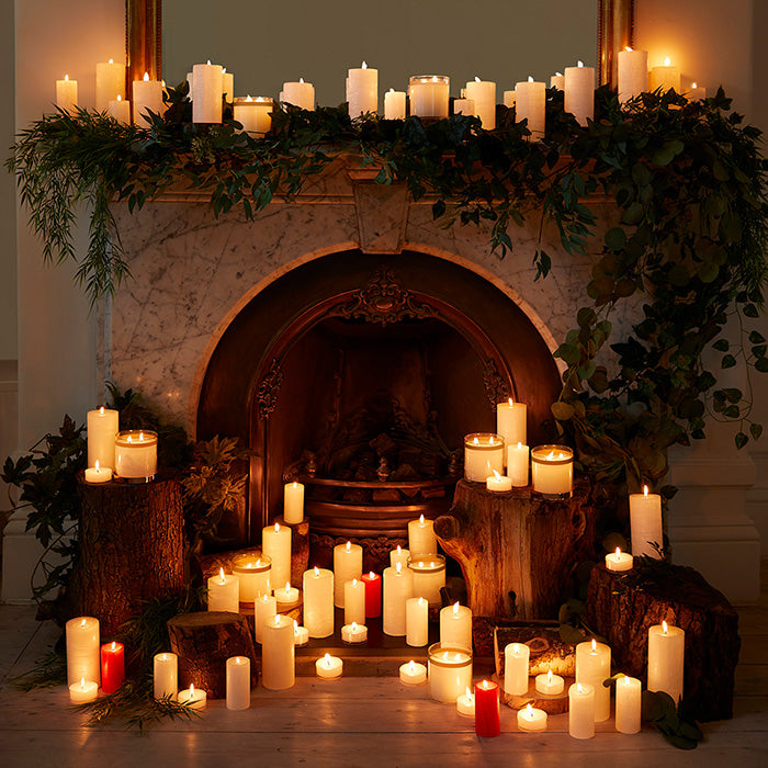 Fireplace with GloLites