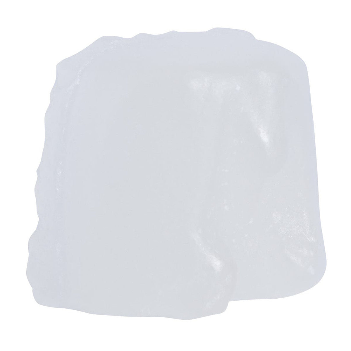 Unscented Petite Flame Wax melt against a white background