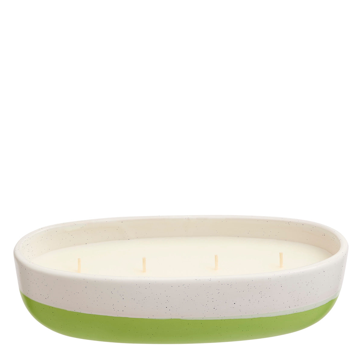 Wild Lemongrass Citronella 4-wick two tone Jar Candle against a white background