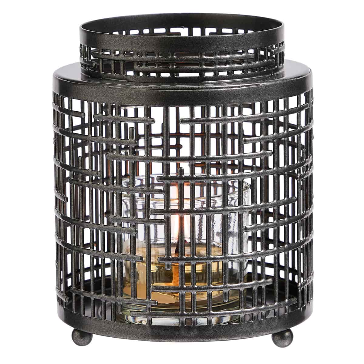 Geometric Tealight/Votive Holder with a white background