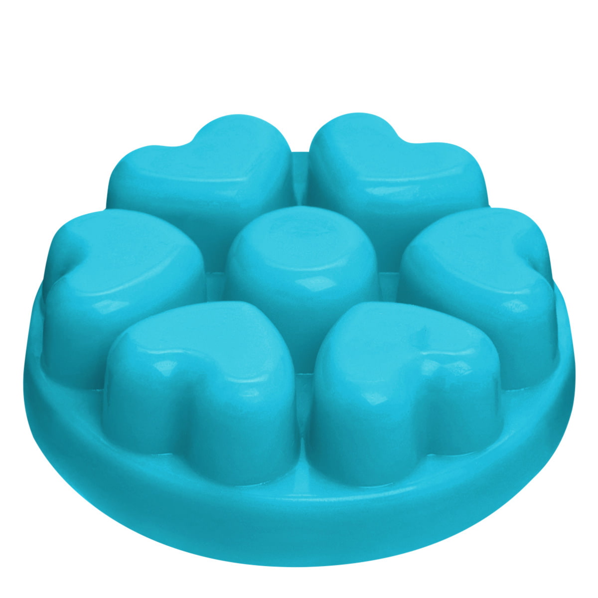 Salty Seascape Heart shaped wax melt shown with a white background