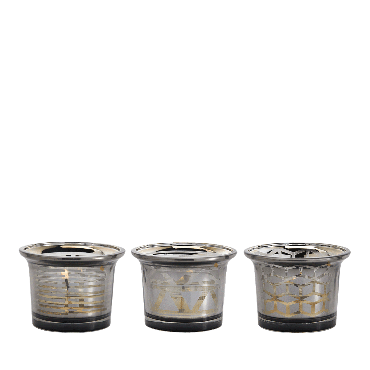 Geo Print Tealight/Votive Holder Trio - PartyLite US
