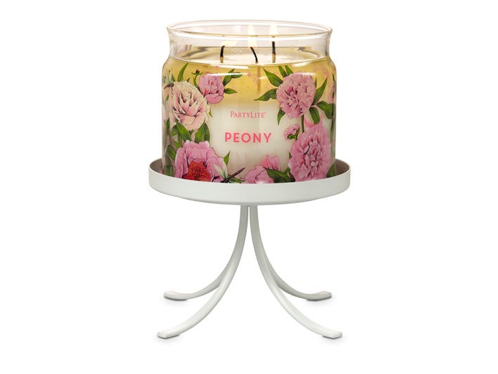 Jar Pedestal Candle Holder - White - PartyLite US