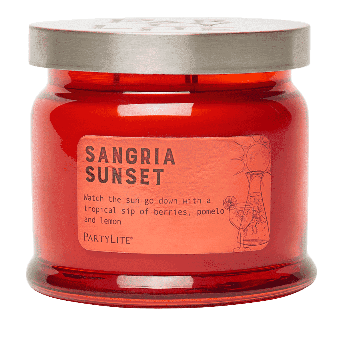 Sangria Sunset 3 Wick Jar Candle.