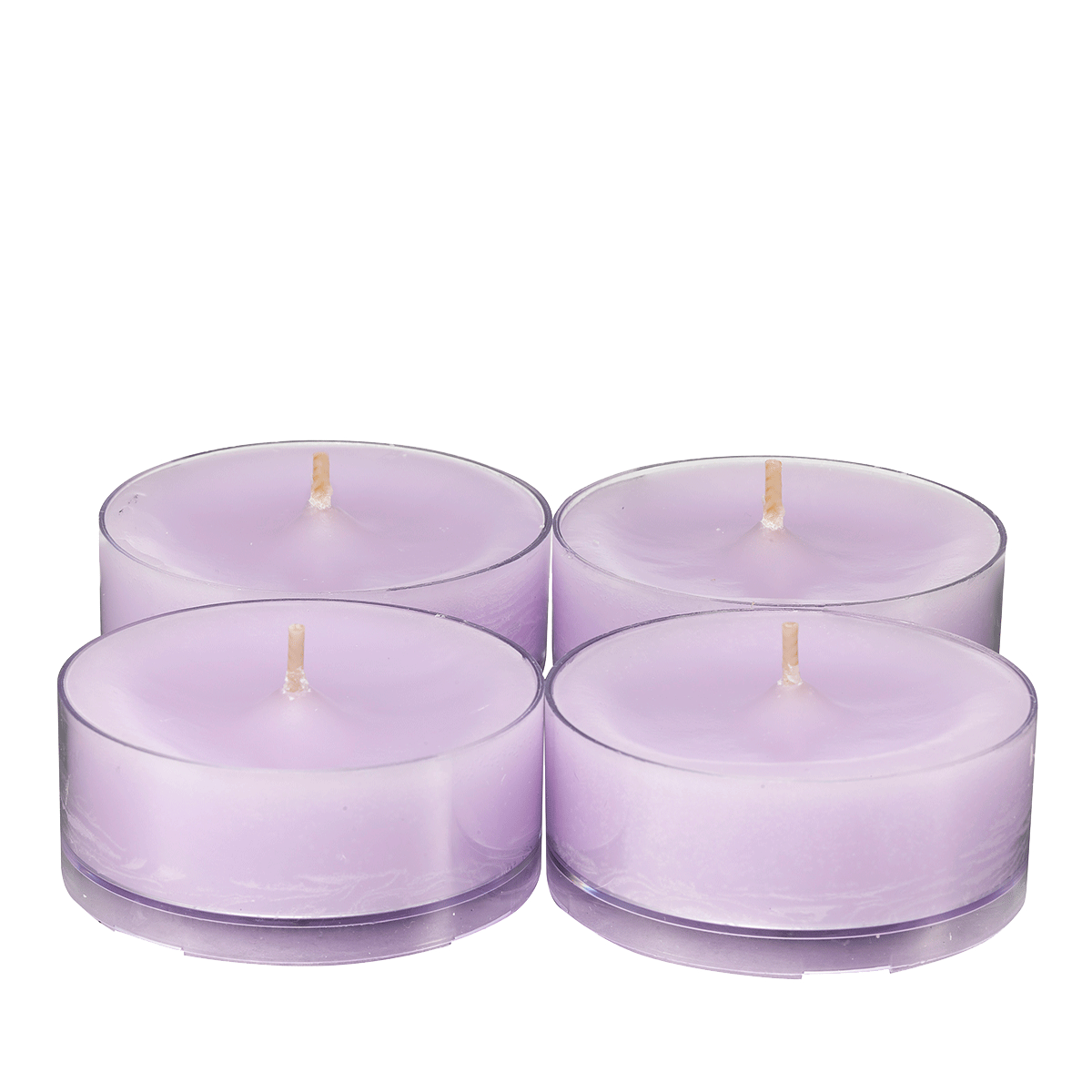 Geranium Citronella large tealights in a purple color.