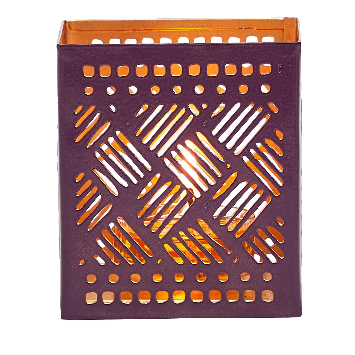 One of the Tribal Chic Metal Tealight Candle Holder Trio.
