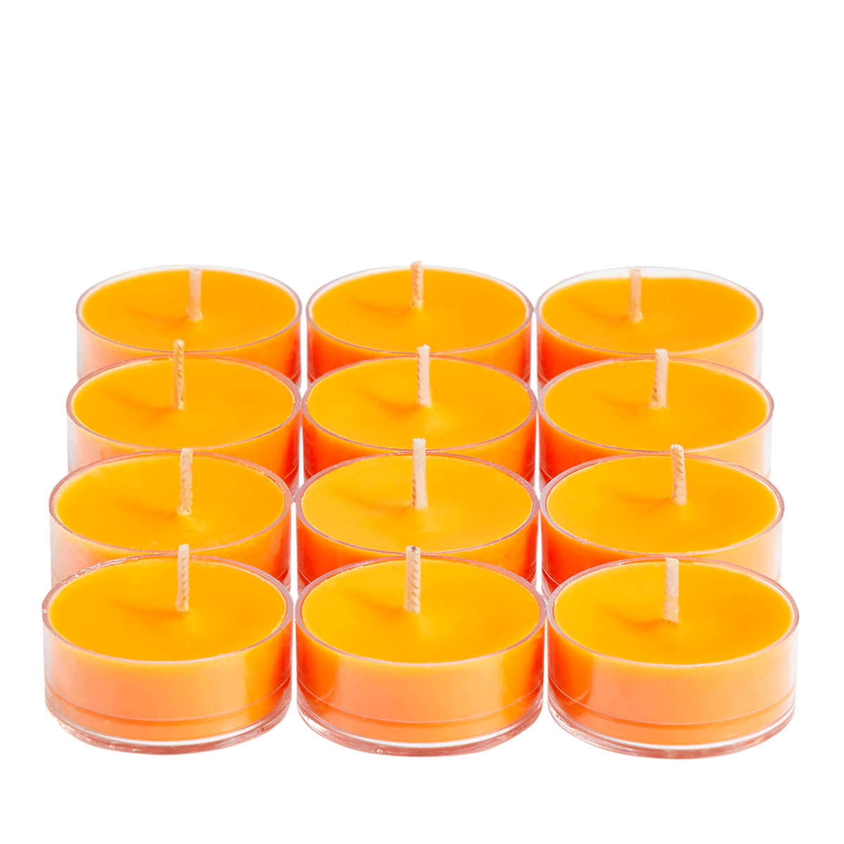 12 Ginger Saffron orange tealights.