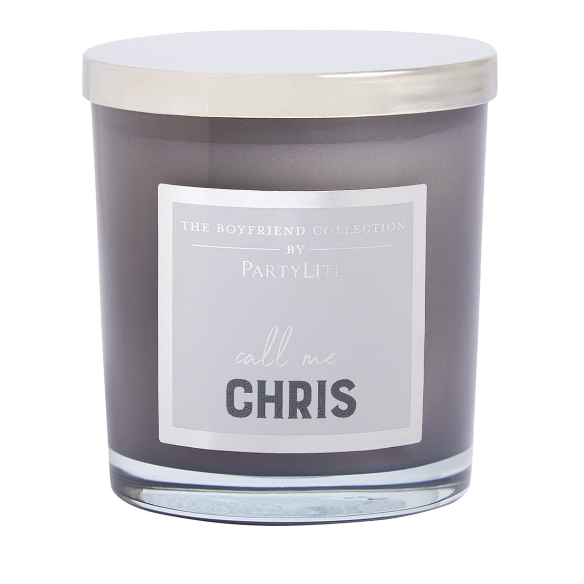 "Chris" Boyfriend Jar Candle – Tamboti Woods fragrance against a white background.