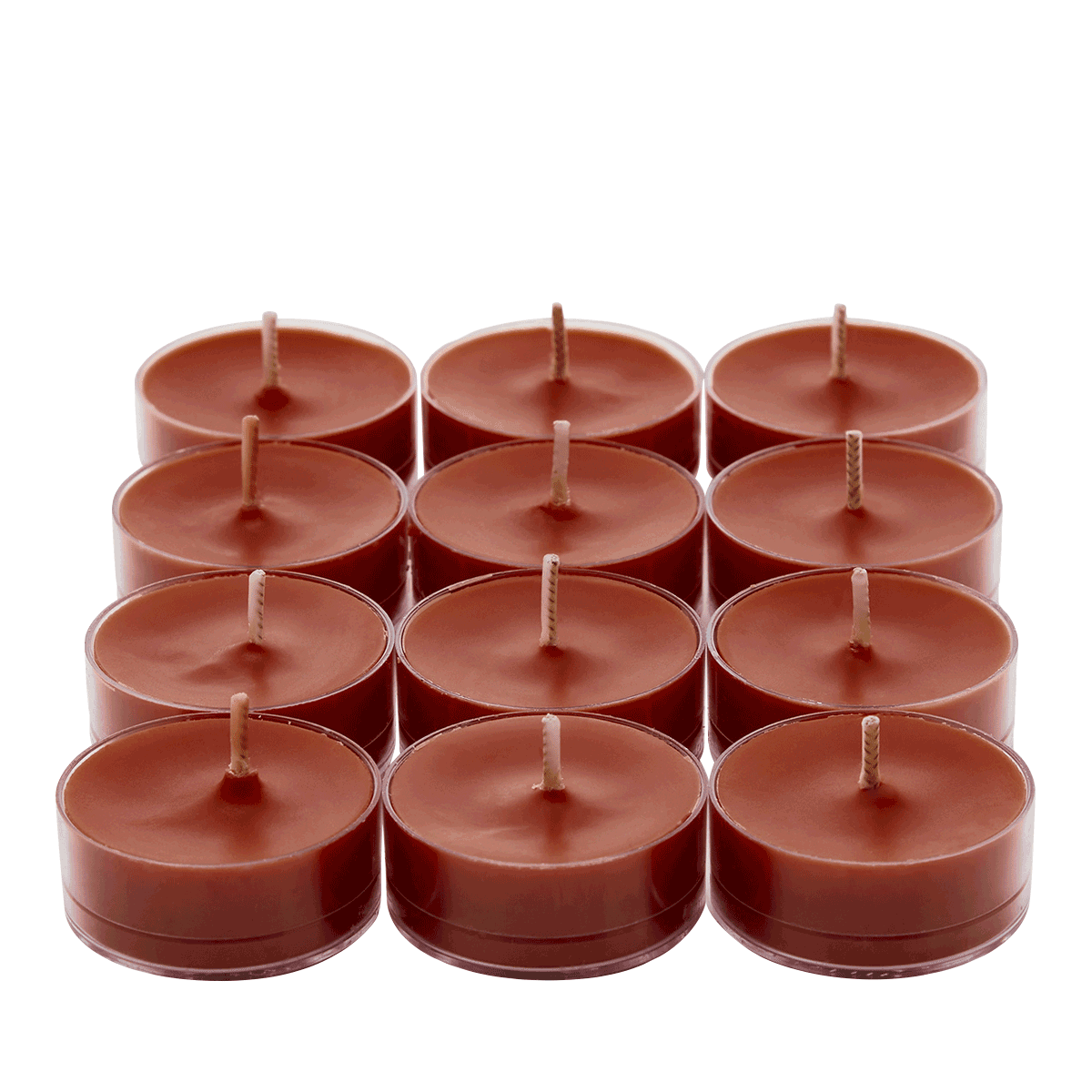 12 Cinnamon Sticks brown tealights.