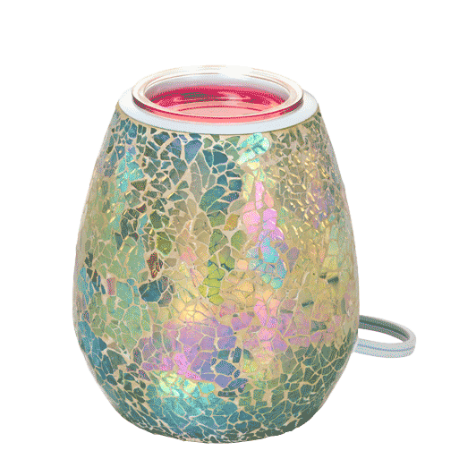 Iridescent Azure mosiac scentglow warmer.