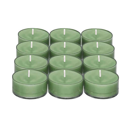 12 Dune Grass green tealights.