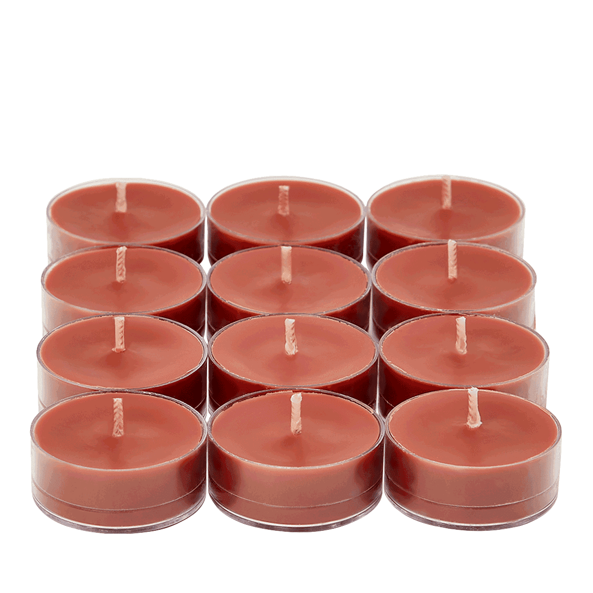 Bonfire Bourbon Tealights on a grey/black chequered background