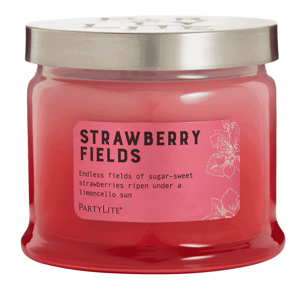 Strawberry Fields 3-Wick Jar Candle - PartyLite US