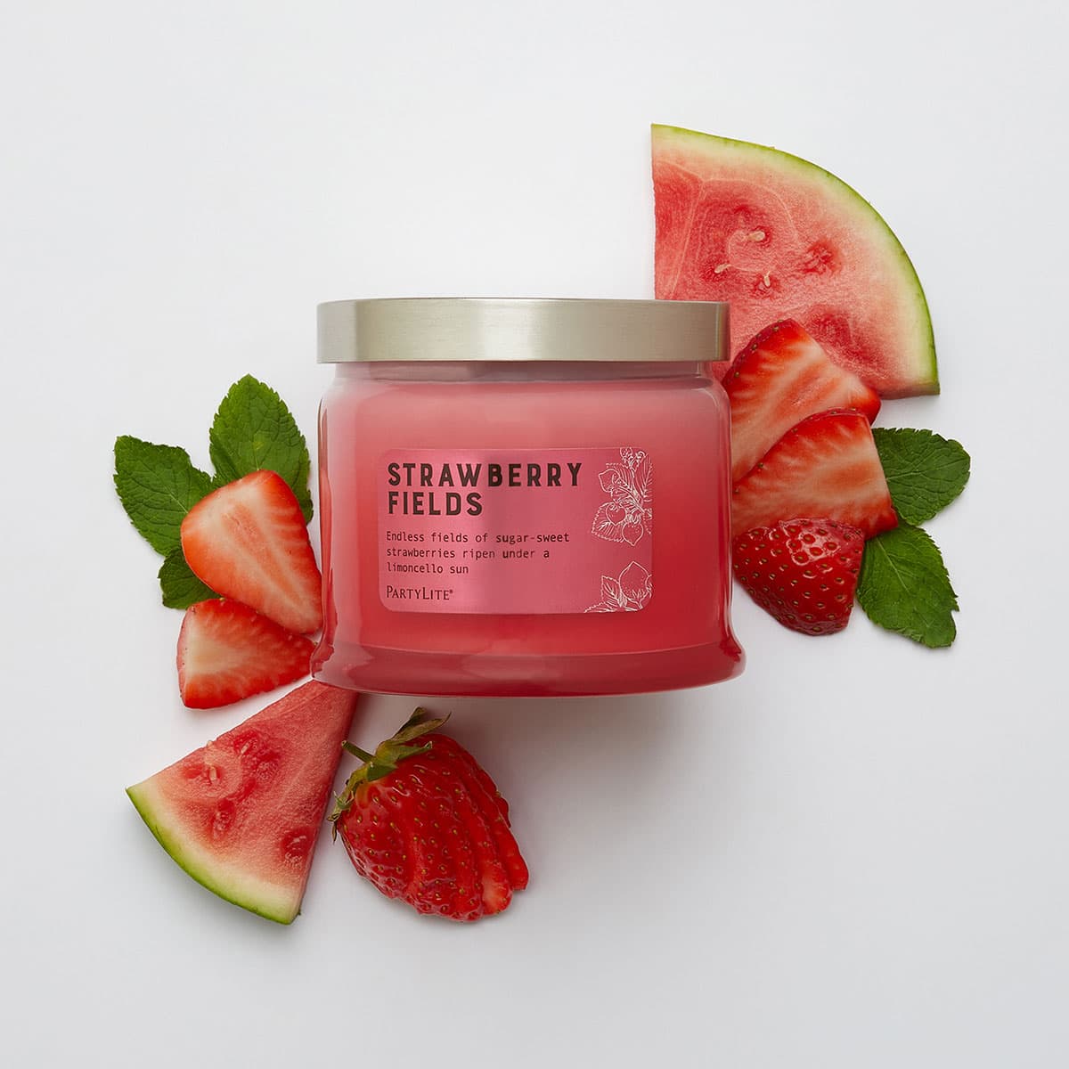 Strawberry Fields 3-Wick Jar Candle - PartyLite US