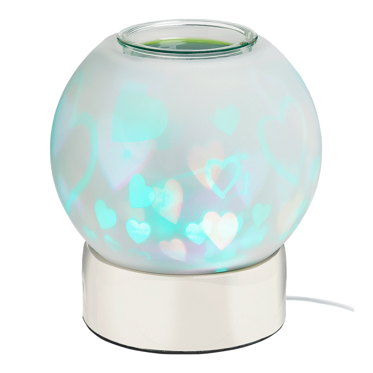 Swirling Hearts ScentGlow® Electric Wax Melt Warmer - PartyLite US
