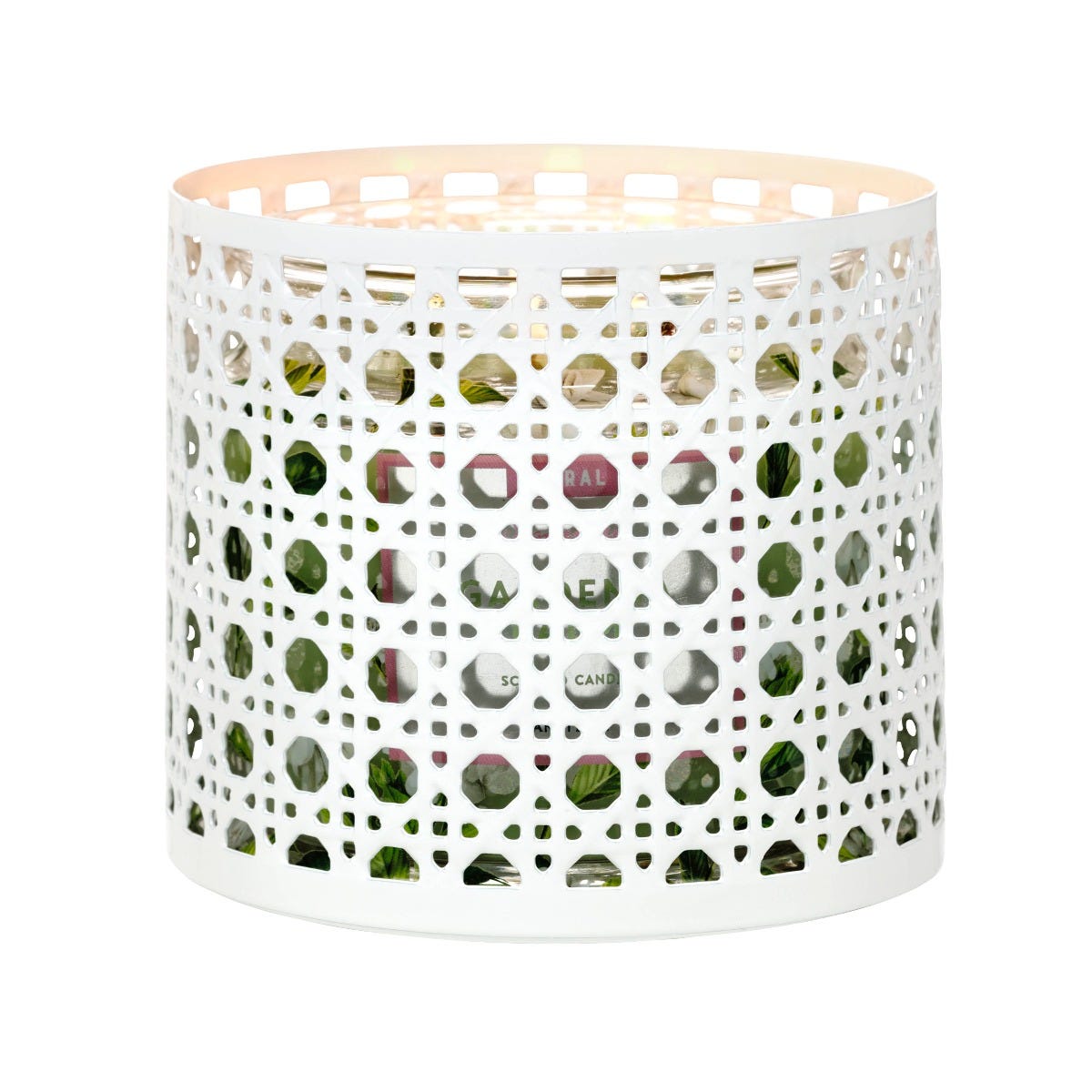 White Pierced Jar Candle Holder - PartyLite US