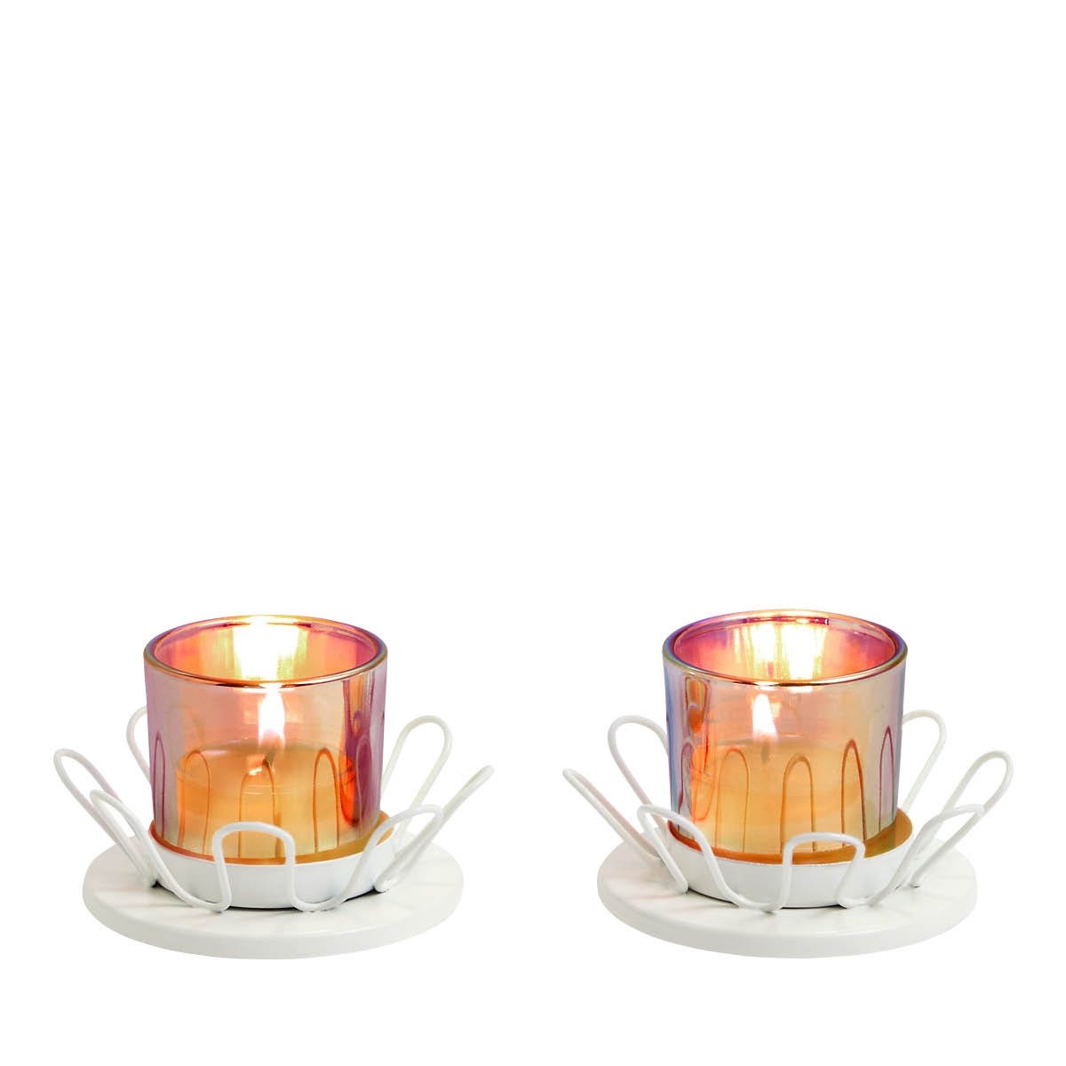 Wire Flower Tealight/Votive Holder Pair - PartyLite US