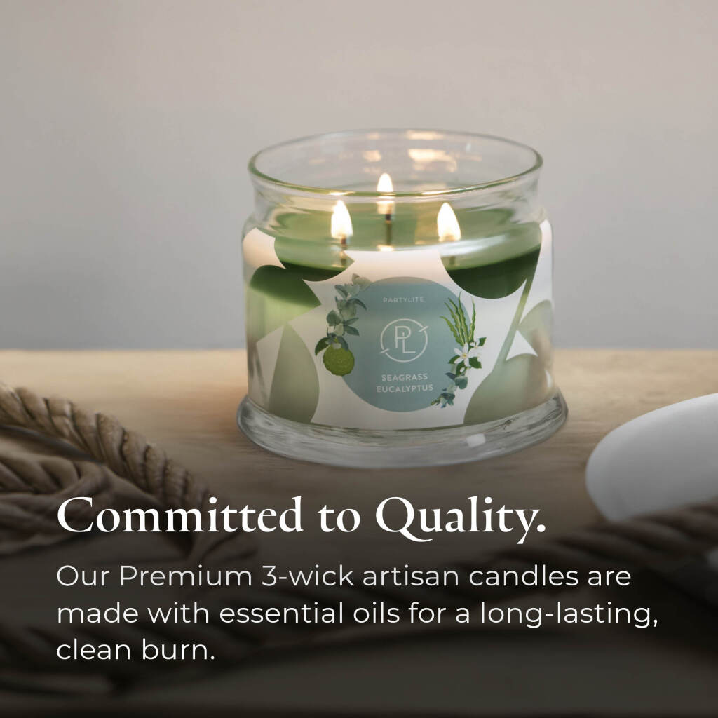 Seagrass Eucalyptus 3-Wick Jar Candle | PartyLite – PartyLite US