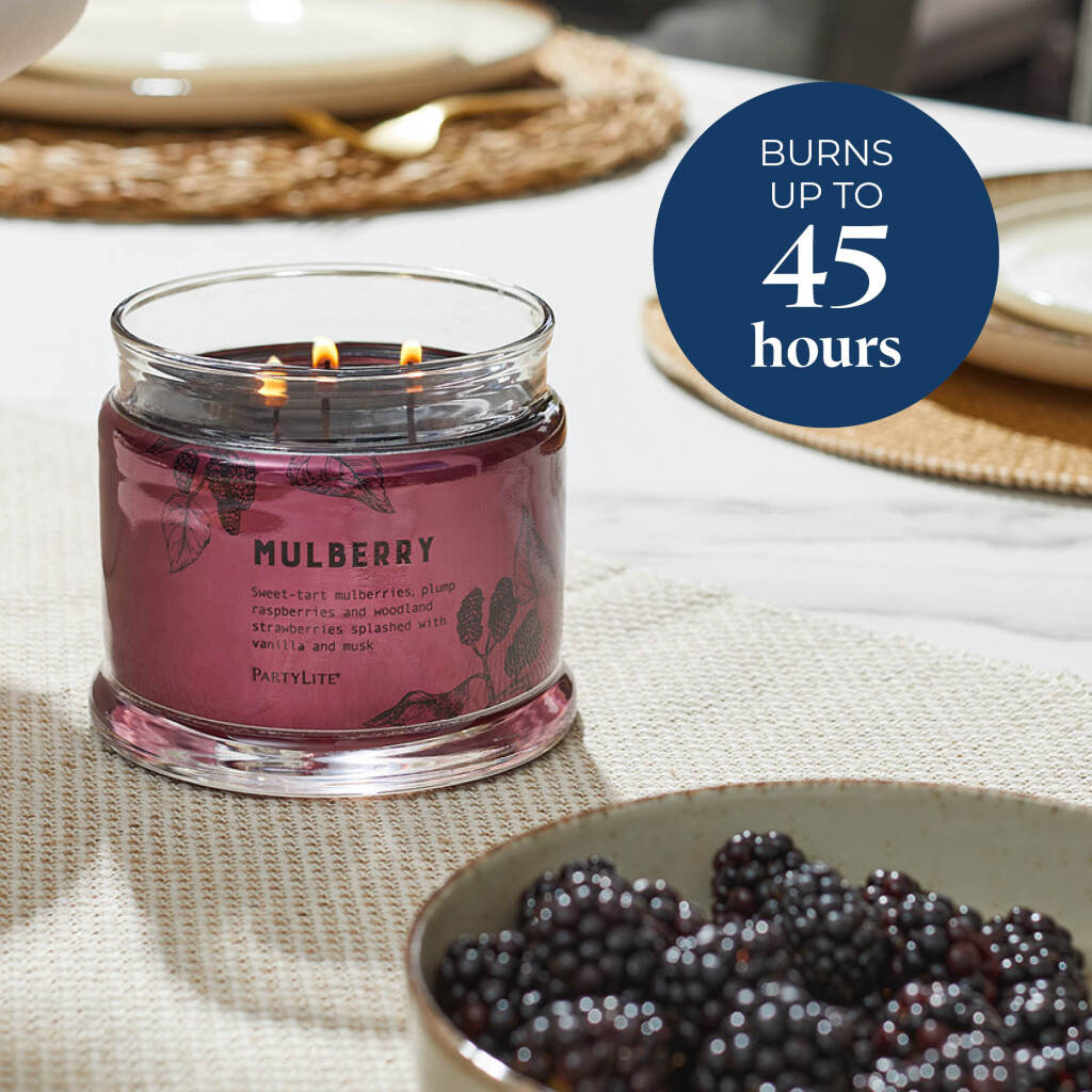 Mulberry 3-Wick Jar Candle | PartyLite US