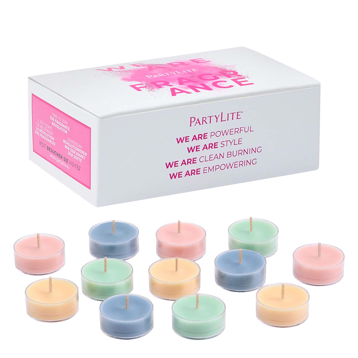 セレナイト3色シェルセット♡♡No.1915 Coastal Farmhouse 12-Piece Tealight Sampler | PartyLite – PartyLite US