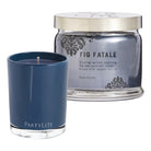 Fig Fatale 3-wick jar candle show with the Fig Fatale Escential jar against a white background.