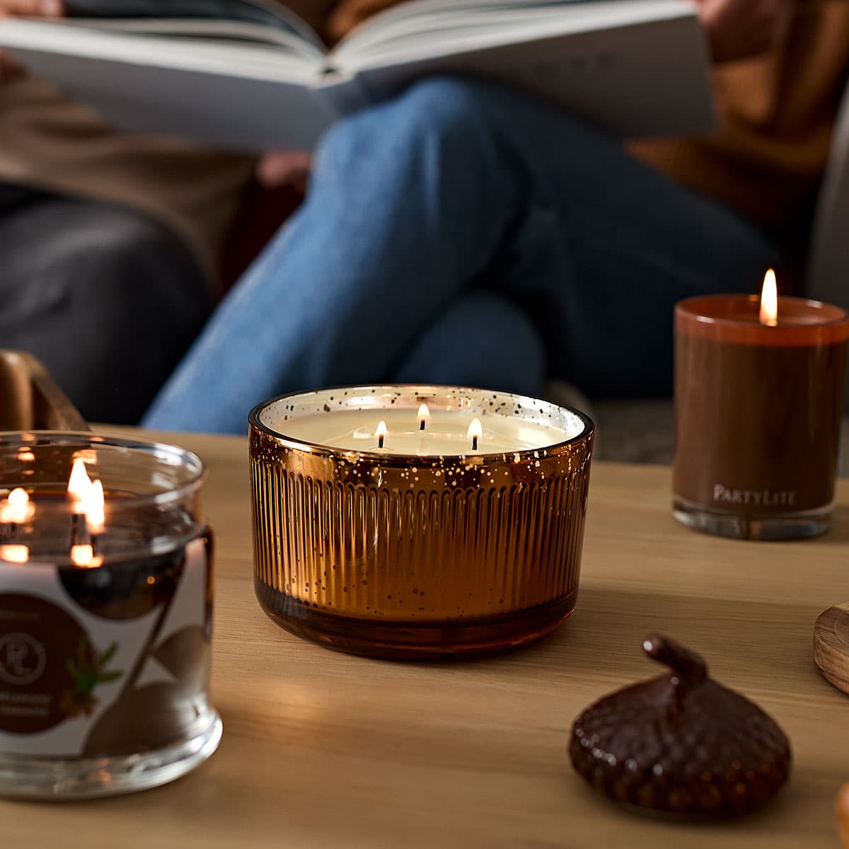 Woodland Pumpkin 3-Wick Ripple Jar Candle | PartyLite