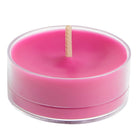 Berry Blast pink tealight against a white background.