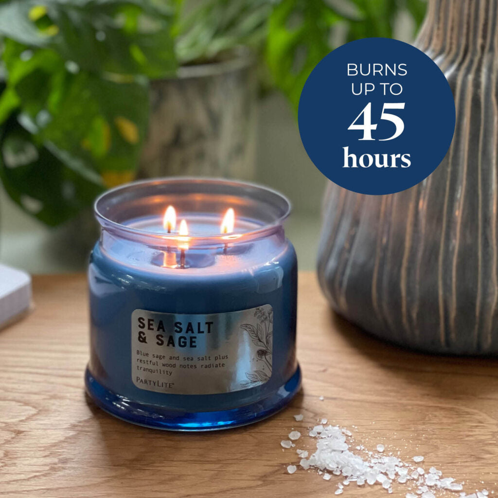 Sea Salt & Sage 3 Wick Jar Candle | PartyLite US