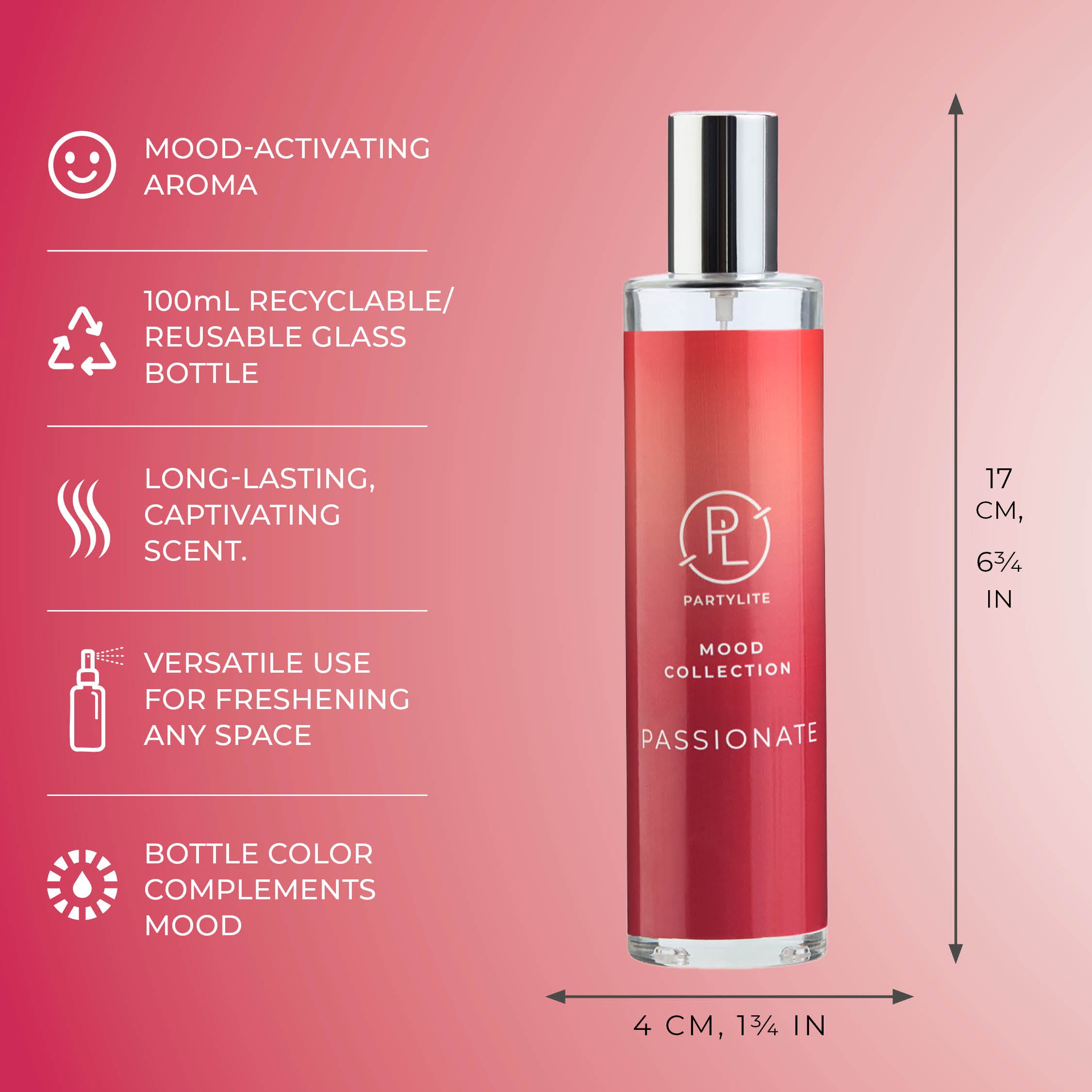 【新品】THE ROOM FRAGRANCE +351 Mood: Passionate Room Spray | PartyLite – PartyLite US