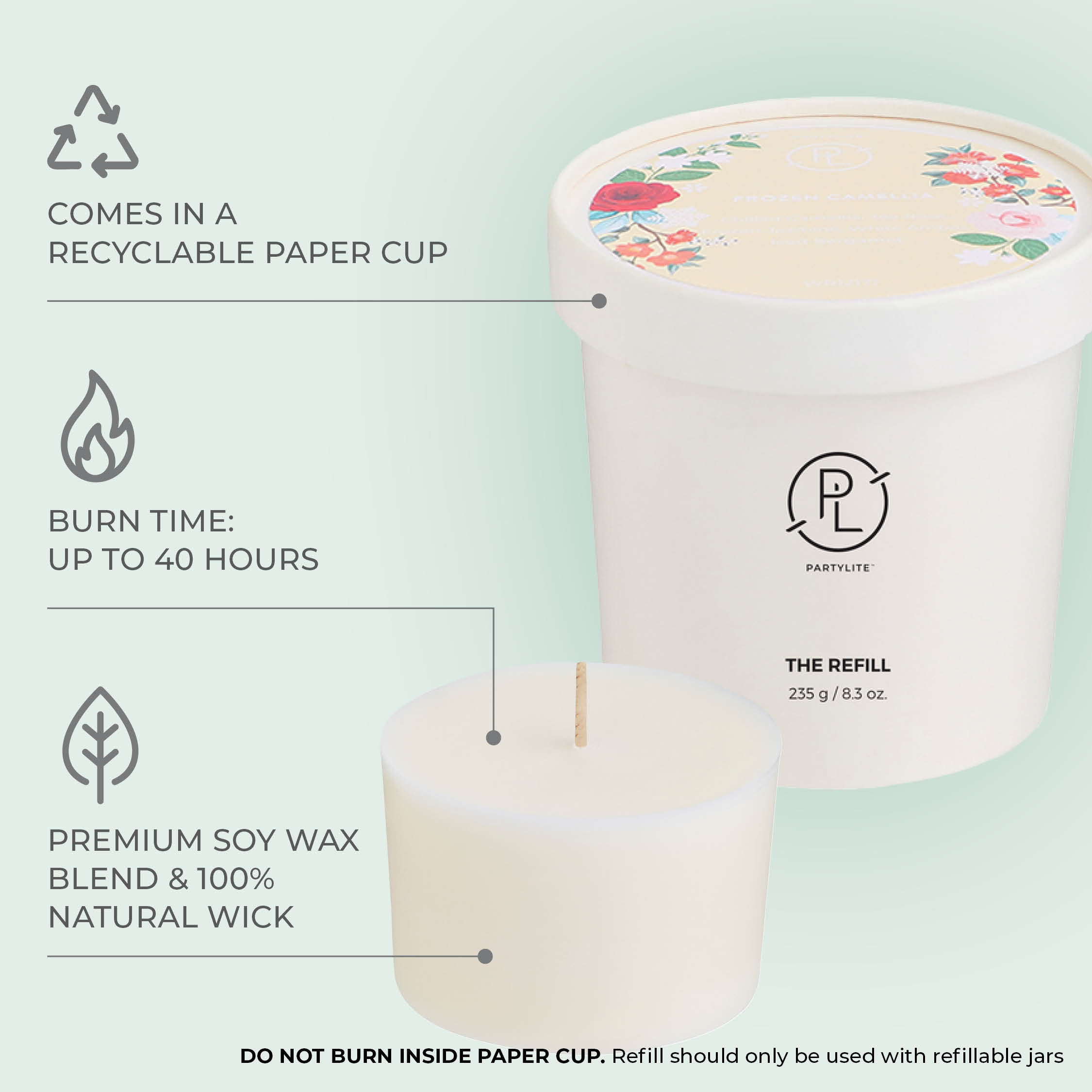 Refillable Frozen Camellia Candle Refill | PartyLite – PartyLite US