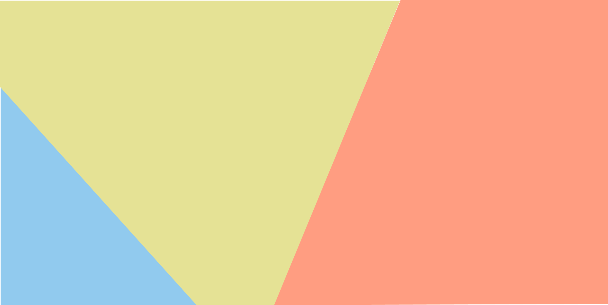 Colorful geometric pattern with triangles in blue, green, and pink.