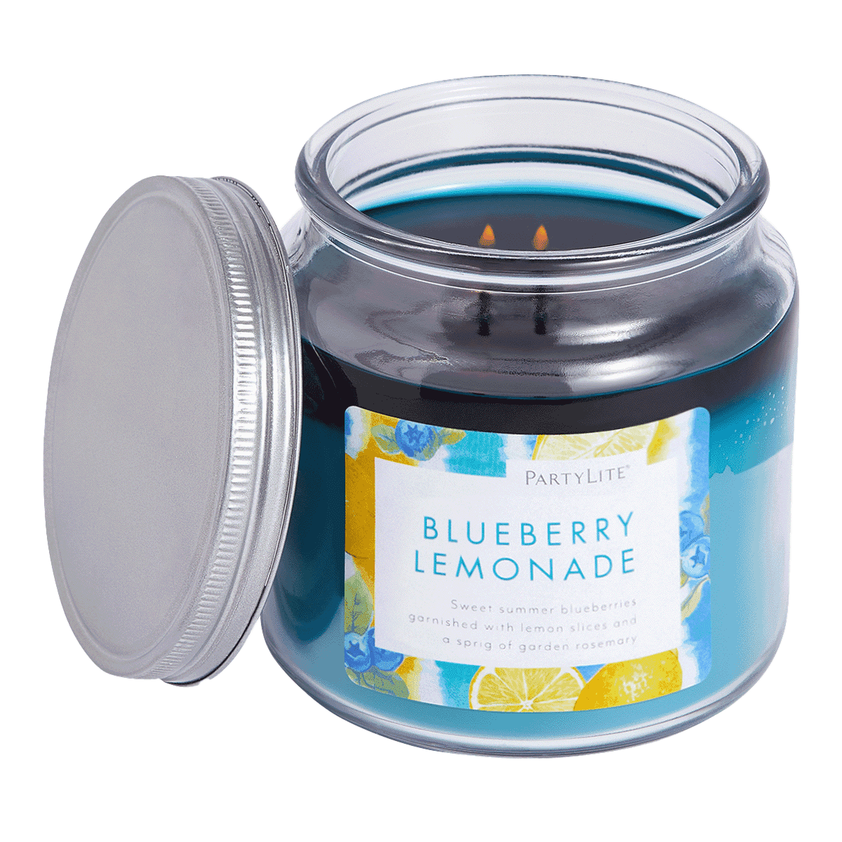 Blueberry Lemonade Freshly Picked Favorites Jar Candle - PartyLite US