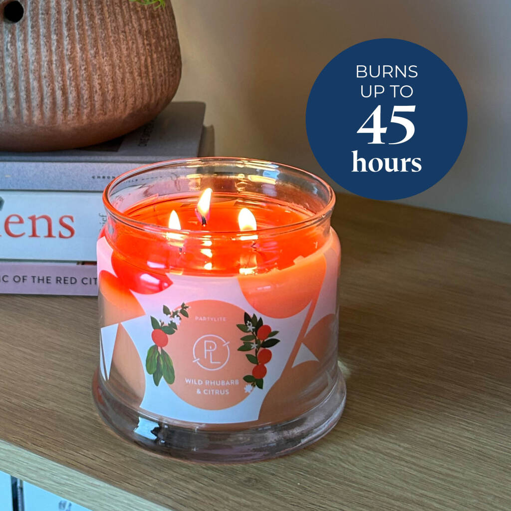 Wild Rhubarb & Citrus 3-Wick Jar Candle | PartyLite – PartyLite US