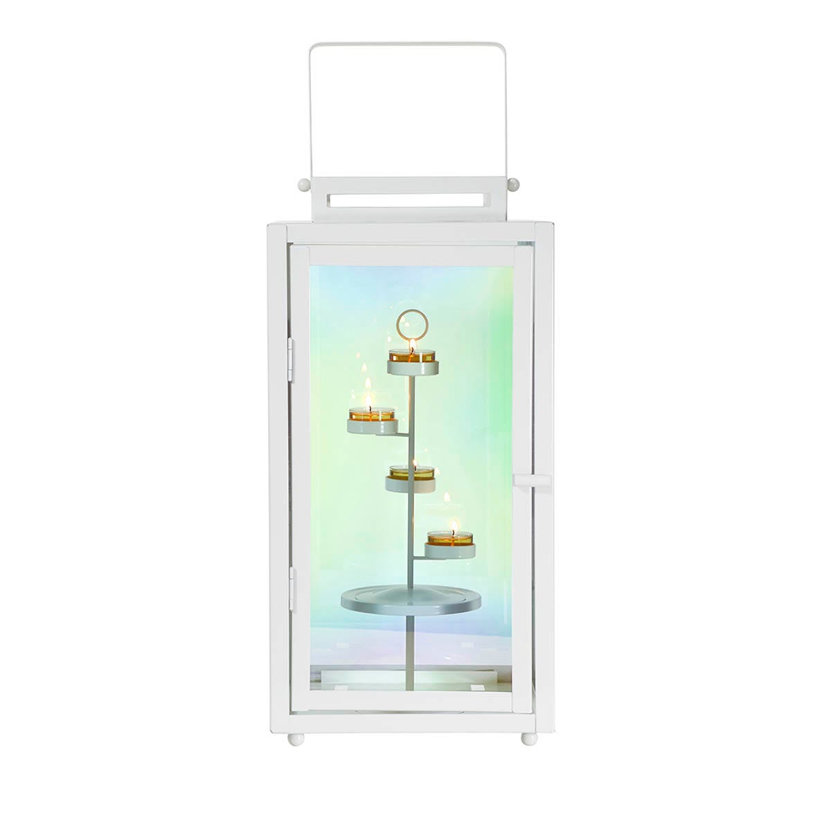 White Infinite Rainbow Reflections Lantern ‚ - Large | PartyLite