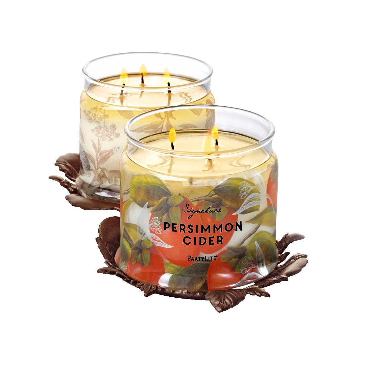 Forest Leaves Double Jar Candle Holder - PartyLite US