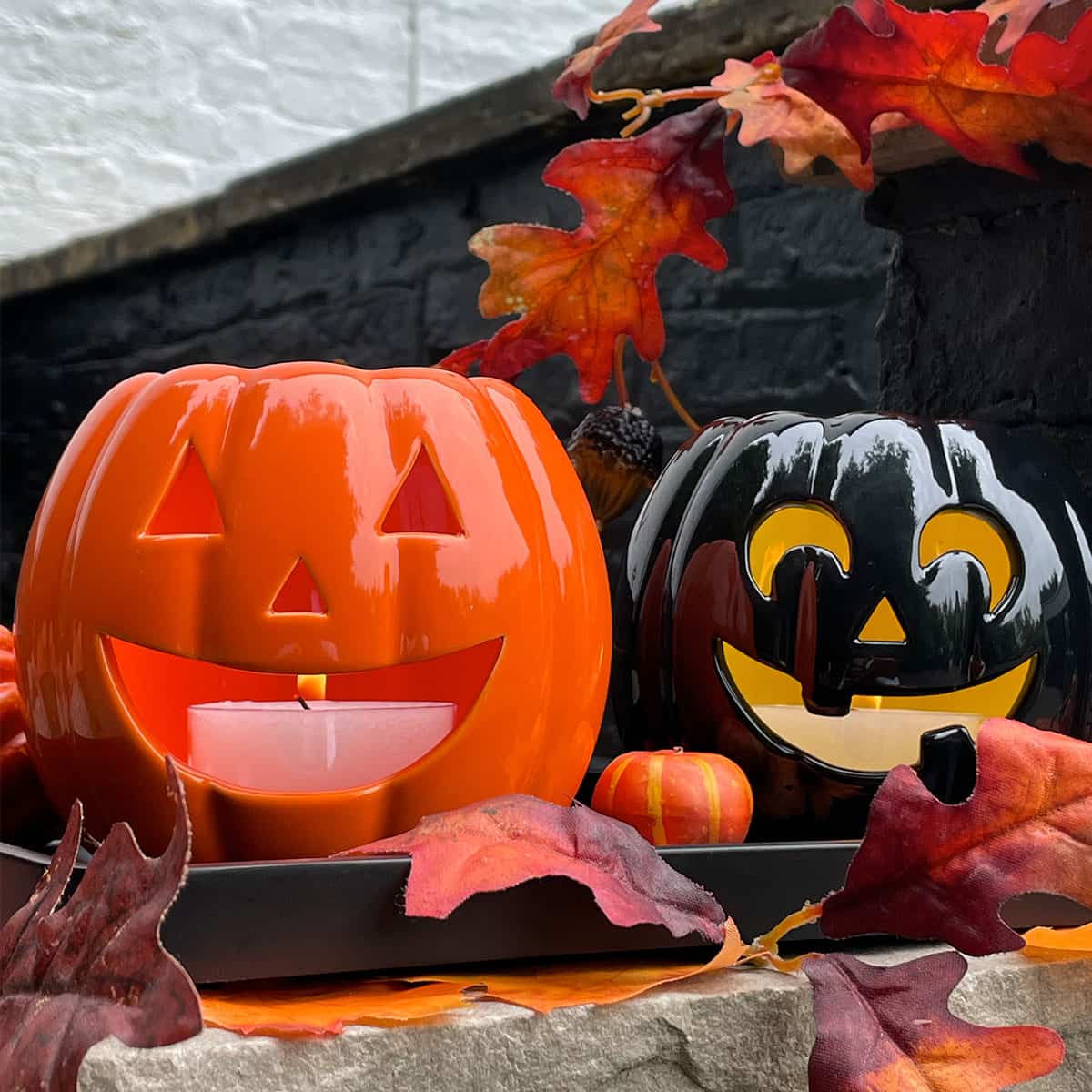 Jack-O'-Lantern Tealight Holder Pair Set - PartyLite US