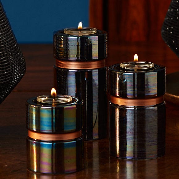 Lustrous Glaze Tealight Holder Trio - PartyLite US