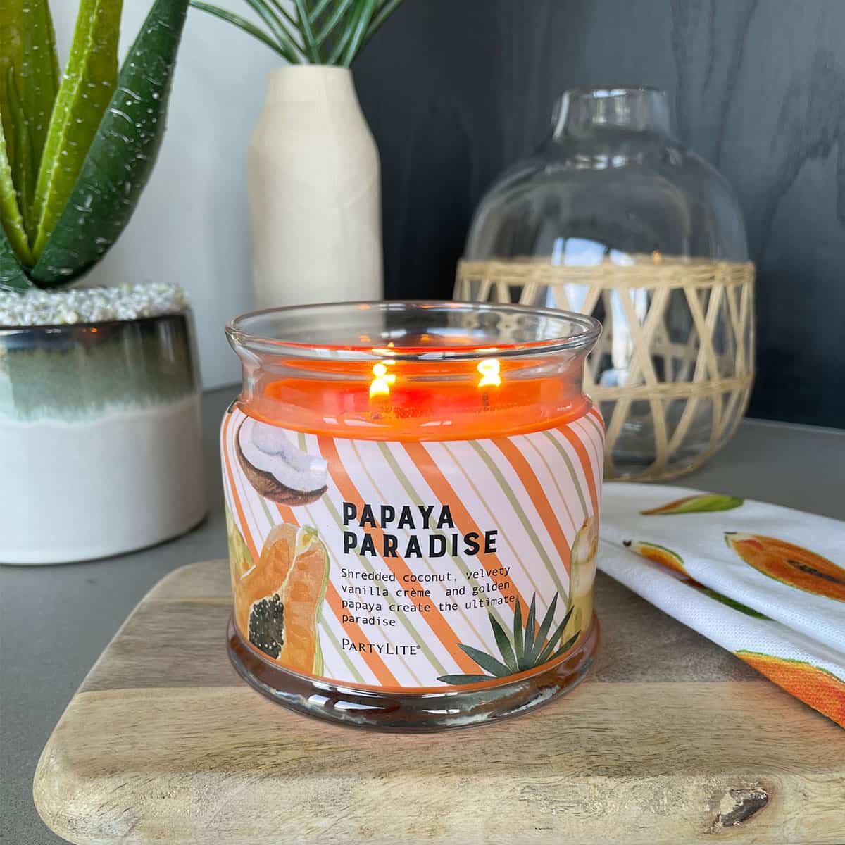 Papaya Paradise 3-Wick Jar Candle | PartyLite – PartyLite US