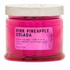 Pink Pineapple Colada 3 Wick Jar Candle against a white background.