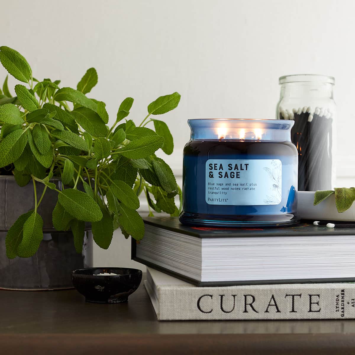 Sea Salt & Sage 3 Wick Jar Candle | PartyLite US