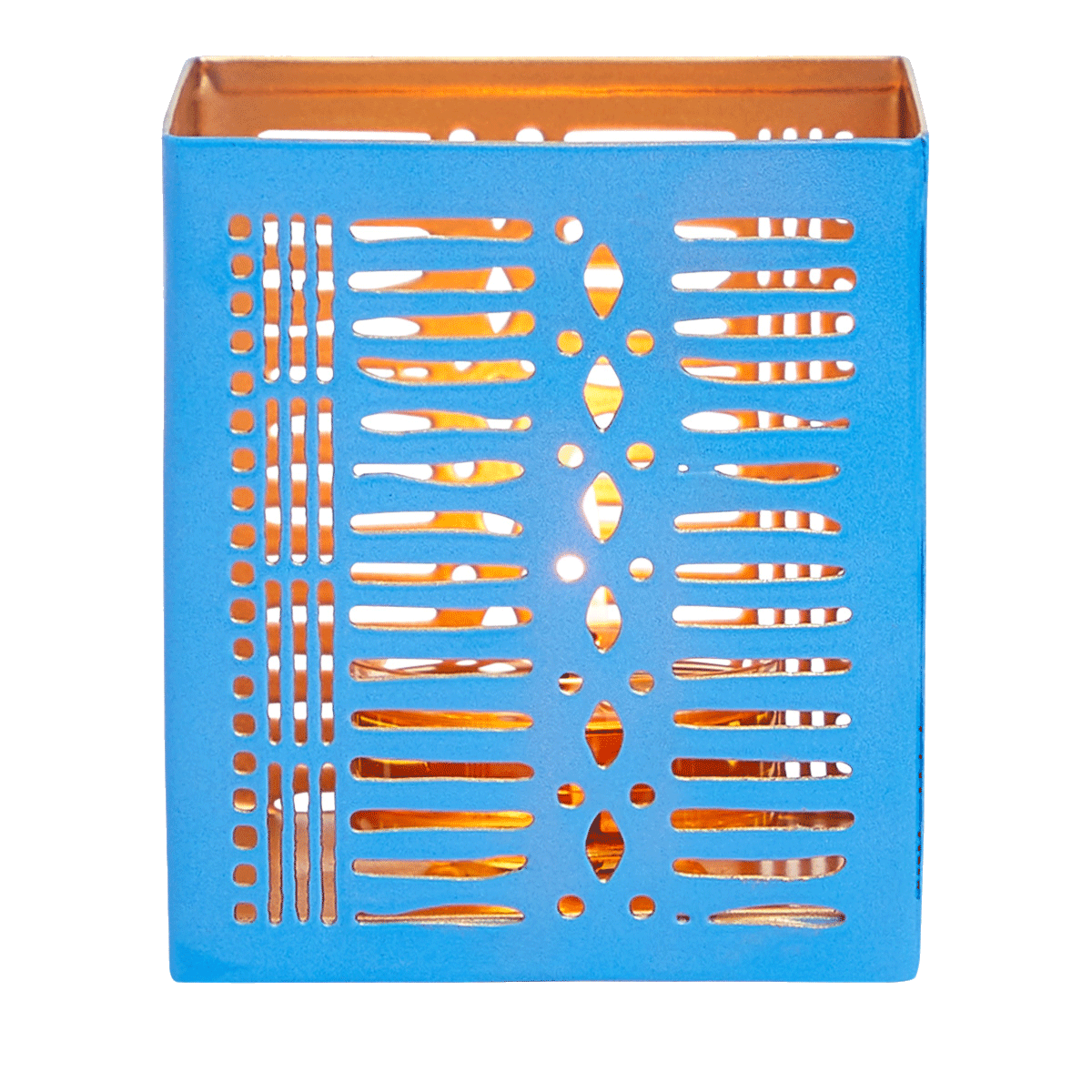 One of the Tribal Chic Metal Tealight Candle Holder Trio.
