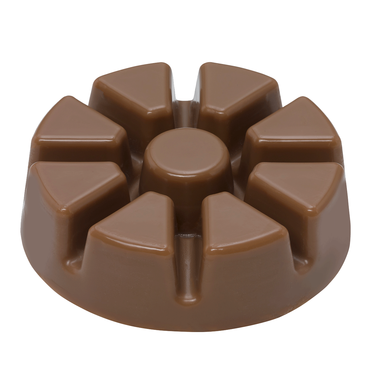 Coconut Teakwood wax melts on a transparent background
